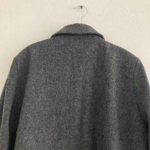 Vintage Worthington Wool Long Gray Coat Button Front Classic Minimalist Women 1X - Picture 8 of 12